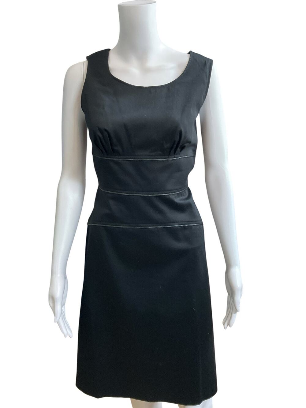 Calvin Klein Black Cotton Stretch Sheath Mini Dress Size 6
